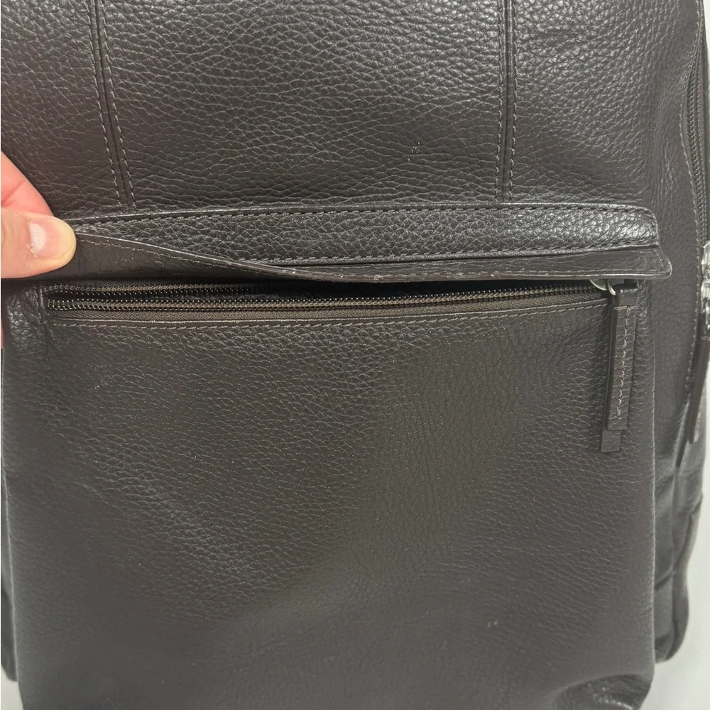 Cole Haan Brown Leather Backpack - Picture 3 of 8